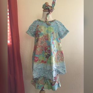 Oilily dress pants scarf floral Polkadot  4 5